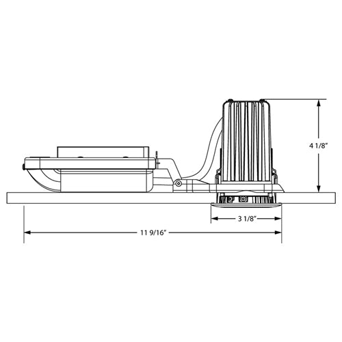 Juno Recessed Lighting 2C-941F1-HZS 2" LED Round Downlight Cone 4100K 90CRI, Flood Beam, 120V only, Haze Reflector, Satin Nickel Trim Ring