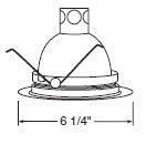 Juno Recessed Lighting 5101-SC (5101 SC) 5" LED, Compact Fluorescent, Beveled Frame, Frosted Dome Lens with Reflector Trim, Satin Chrome Trim