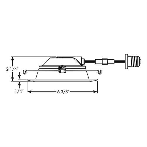 Juno 5RLD G3 09LM 35K 90CRI 120 FRPC WWH Recessed Lighting Downlight 5" LED Retrofit Baffle Trim 3500K, 90 CRI, 900 Lumens, White Finish, Less Medium Base Socket Adapter