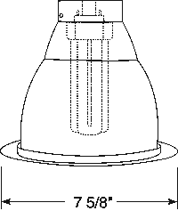 Juno Aculux Recessed Lighting 600WHZ-WH 6" CFL Vertical Open Downlight Wheat Haze Alzak Reflector, White Trim