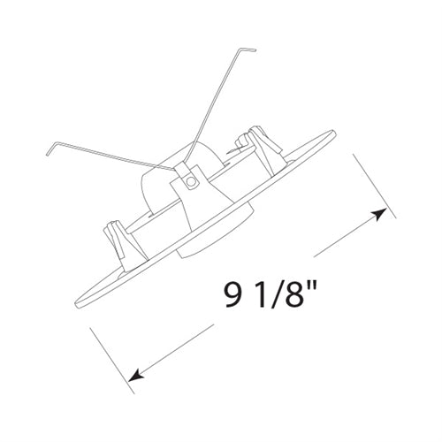 Juno Recessed Lighting 606B-WH (606 BWH) 6" Line Voltage, Super Slope Ceiling Cylinder Spotlight Trim, Black Baffle, White Trim