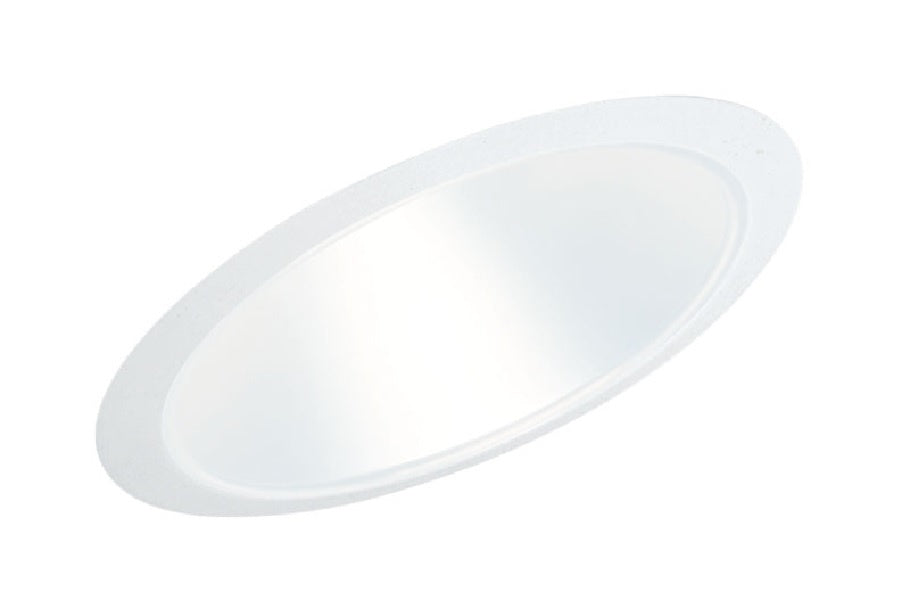 Juno Recessed Lighting 612W-WH (612 WWH) 6" Line Voltage, Fluorescent, Slope Ceiling Reflector Cone Trim, White Reflector, White Trim