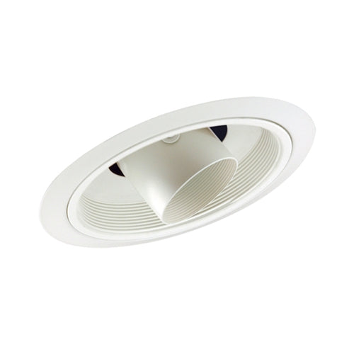 Juno Recessed Lighting 616W-WH (616 WWH) 6" Line Voltage, Slope Ceiling Cylinder Spotlight Trim, White Baffle, White Trim