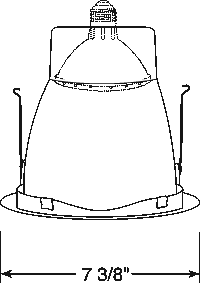 Juno Aculux Recessed Lighting 627B-WH 5-5/8" Line Voltage Deep Downlight Cone, Black Alzak Reflector, White Trim