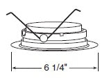 Juno Recessed Lighting 688W-WH (688 WWH) 5" Line Voltage Gimbal Ring in Baffle Trim, White Baffle, White Trim