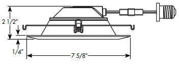 Juno Recessed Lighting 6RLDG2-927-6-WWH Downlight 6" LED Retrofit Baffle Trim 2700K, 90 CRI, 700 Lumens, White Finish
