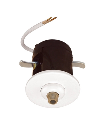 Juno Track Lighting 907 QJ WHA Flat Quick Jack Mini MonoPoint for Remodel Applications, White Finish