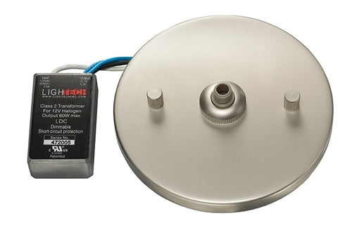 Juno Track Lighting 909 QJ SNA Flat Quick Jack MonoPoint With built-in 50W Transformer, Satin Nickel Finish