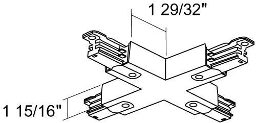 Juno HD Commercial Track Lighting HTEK38-WH (HTEK38 WH) 277V 2-Circuit/2-Neutral, HTEK X Connector, White Color