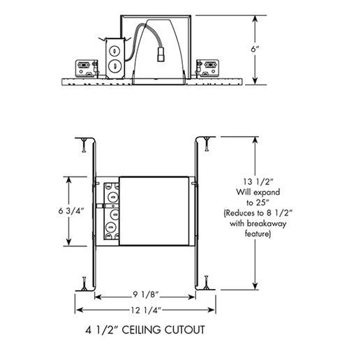 Juno Recessed Lighting IC1-LEDT24 (IC1 LEDT24) 4" IC New Construction Dedicated LED Housing compatible with 4RLD Series