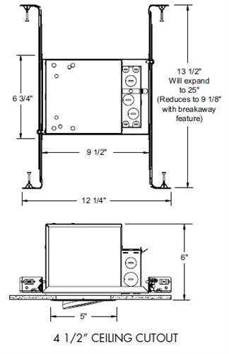 Juno IC1ALED G4N 06LM MVOLT ZT Recessed Lighting 4" LED Adjustable New Construction IC Type Recessed Housing, 600 Lumens, Universal Driver 120-277V 0-10V Dimmable