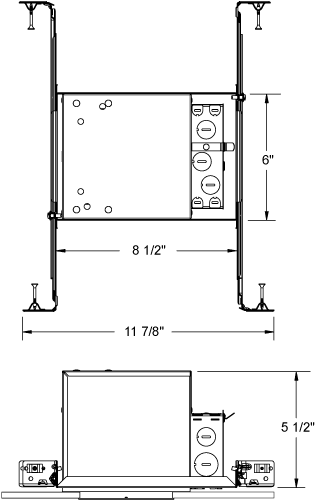Juno Recessed Lighting IC1LWDG3-3K-1 4" IC WarmDim LED New Construction Housing 600 Lumens, 3000K Color Temperature, Dedicated Driver 120V