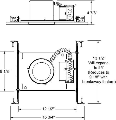 Juno Recessed Lighting IC20LEDG3-35K-U 5" LED IC Type New Construction Housing 600 Lumens, 3500K Color Temperature, Universal Driver 120-277V