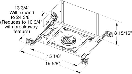 Juno Aculux Recessed Lighting IC43N 3-1/4 inch Low Voltage New Construction IC Housing with 120V Magnetic Transformer