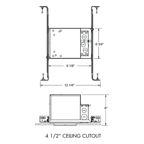 Juno Recessed Lighting IC91LWDG4-3K-1 4" IC WarmDim LED New Construction Housing, 900 Lumens, 3000K Color Temperature, Dedicated Driver 120V