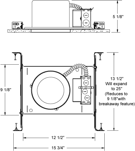 Juno Recessed Lighting IC922LEDG3-41K-1 6" LED IC Type New Construction Housing 900 Lumens, 4100K Color Temperature, Dedicated Driver 120V