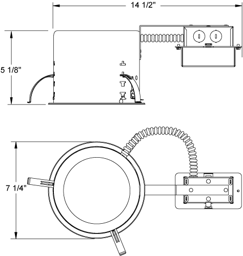 Juno Recessed Lighting IC922RLEDG3-35K-U 6" LED IC Type Remodel Housing 900 Lumens, 3500K Color Temperature, Universal Driver 120-277V