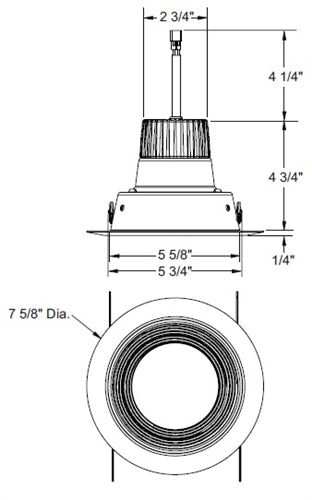 Juno Recessed Lighting J6RLG3-27K-9-HZW 6" Retrofit LED Downlight Trim Module 900 Lumens, 2700K color Temperature, Haze Cone, White Trim, Less Medium Base Socket Adapter