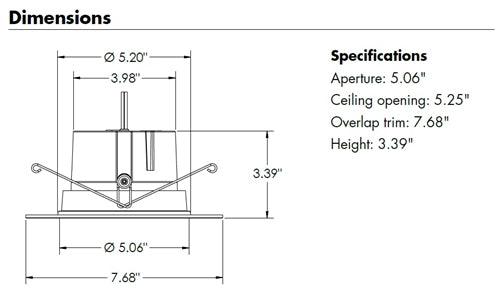 Juno J6SLC RGBW MW 6" Smart Speaker LED Downlight 2700K-5000K, 12.8W, 800 Lumens, 90 CRI, Matte White Finish Less Medium Base Socket Adapter