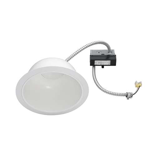 Juno JCLR8L 24LM 40K 80CRI 347 ZT WWH Recessed Lighting 8" LED Retrofit Trim for 8 5/8" - 9 1/8" Commercial Rough-In Section, 2400 Lumens, 4000K Color Temperature, 80 CRI, 347V, White Finish