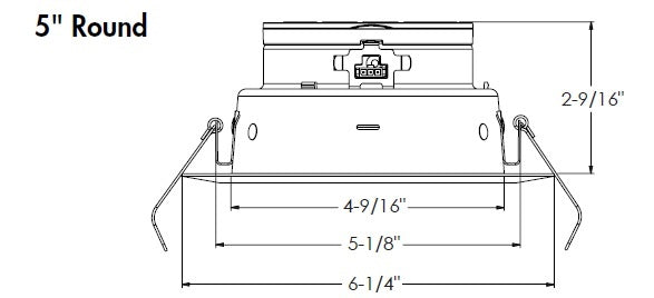 Juno JPDZ5 DB ALO10 SWW5WD 90CRI 120 FRPC WWH Podz 5" LED Downlight, Round Downlight Baffle, Adjustable Lumen Output, Switchable White 2700K-5000K + WarmDim (2850K-1900K), 90 CRI, 120V Forward/Reverse Phase Cut, 5% Dim, White, White Trim Ring