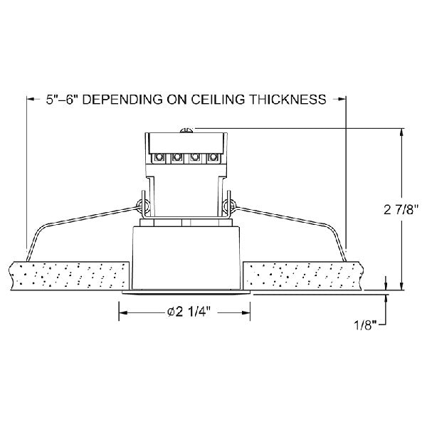 Juno MD1LG2 RD 03LM 27K 80CRI NFL WL BRZ Recessed Lighting Wet Location 2-1/4" Mini LED Round Downlight 2700K Narrow Flood Beam Spread, Bronze Finish