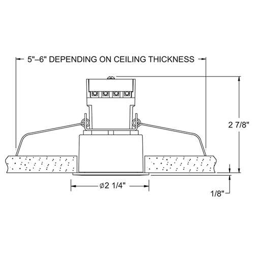 Juno MD1LG2 RD 03LM 30K 90CRI NFL WL WH Recessed Lighting Wet Location 2-1/4" Mini LED Downlight, 3000K, 90 CRI, Narrow Flood Beam Spread, White Finish