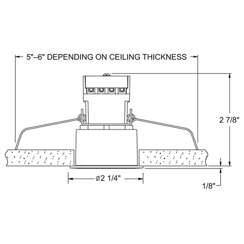 Juno Recessed Lighting MD1LWG2-930-FL-SN Wet Location 2-1/4" Mini LED Downlight, 3000K, 90 CRI, Flood Beam Spread, Satin Nickel Finish