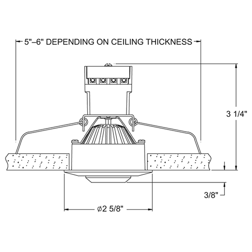 Juno Recessed Lighting MG1LG2-927-SP-SN 2-5/8" LED Mini LED Gimbal Downlight, 2700K, 90 CRI, Spot Beam Spread, Satin Nickel Finish