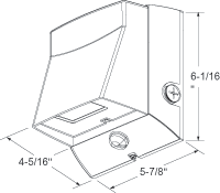 Juno Lighting MSL235KUNBZMS AccuLite LED Mini Security Light, 12W, 650 Lumens, 3500K, Motion Sensor, Bronze