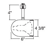Juno Track Lighting R502B-WH (R502 BLB WH) Trac Lites Round Back Cylinder Line Voltage 65W BR30/75W PAR30 Black Baffle White Color