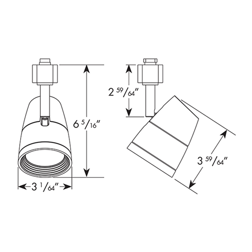 Juno Track Lighting R600LG235KFWH 10W LED Trac Lites Fixture, 3500K Color Temperature, 80 CRI, Flood, White Finish