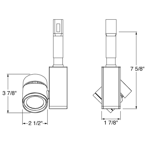 Juno MonoLine Track Lighting SP381MLL27NSTN 13W Vertical Cylinder LED, 2700K, 80 CRI, Narrow Flood, Satin Nickel Finish