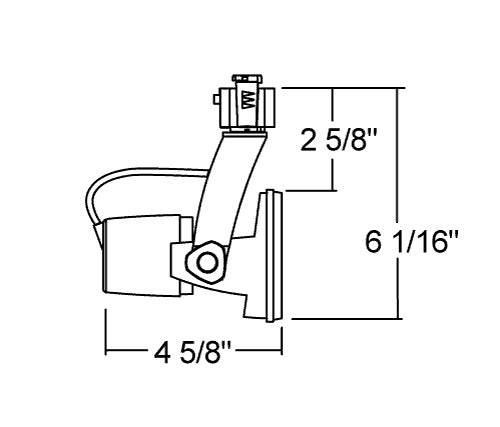 Juno Track Lighting T1020E-WH (T1020 E26 50W WH) Die Cast Gimbal 50W PAR20 Standard Base, White Finish