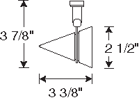 Juno Track Lighting T161WH Dart - Low Voltage 35W MR11, White Color