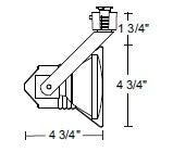 Juno Track Lighting T228BL (T228 BL) Flyback - Line Voltage 75W PAR30, Black Color