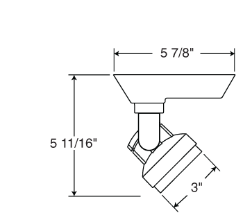 Juno Track Lighting T251LED-27K-SP-BL Cylindra 15W LED 2700K, Spot Beam Spread, Black Finish