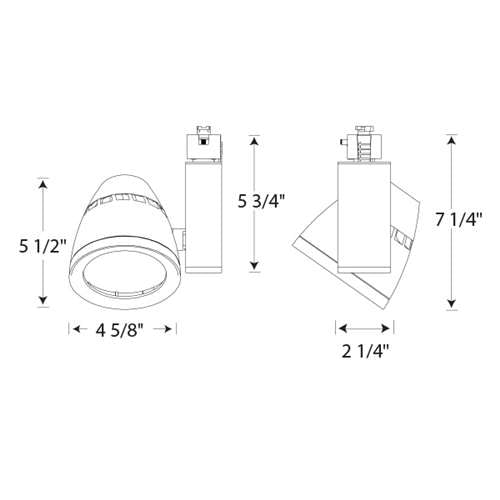 Juno Track Lighting T262L 27K 80CRI PDIM SP WH Conix II 24W Dimmable LED Track Fixture 2700K, Spot, White Finish