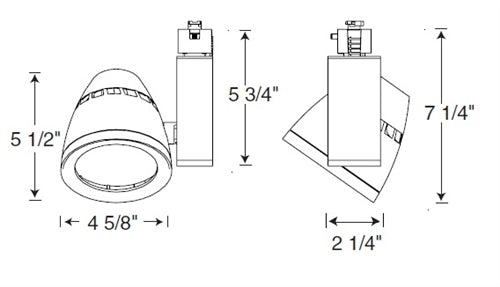 Juno Track Lighting T262L TEK G2 27K 90CRI PDIM NFL WH Conix II 24W Dimmable LED Track Fixture 2700K, Narrow Flood, White Finish