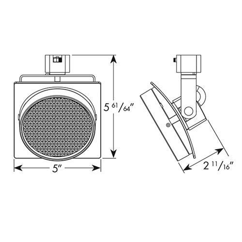 Juno Track Lighting T272L27HCNHCLSL Avant Garde Arc L 15W Dimmable LED Track Fixture, 92 CRI, 2700K, Narrow Flood, with Hexcell Louver, Silver Finish