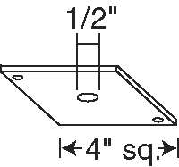 Juno Track Lighting T27BL (T27 BL) Outlet Box Cover, Black Color