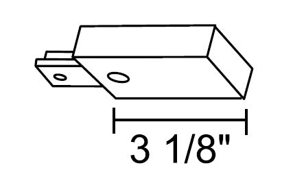 Juno Track Lighting T38 RP BL 1-Circuit Trac Master Reverse Polarity End Feed Connector, Black Color