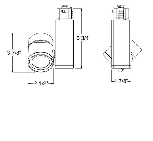 Juno Track Lighting T381L G2 WDIM HALR 90CRI PDIM WFL WH 11W Vertical Cylinder LED, WarmDim 3000K-1800K, 90 CRI, Phase Dimmable, Wide Flood Distribution, White