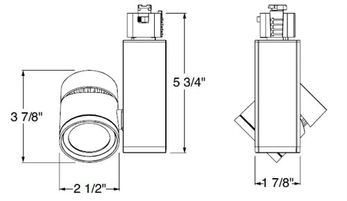 Juno Track Lighting T382L HTEK 30K 90CRI OFF SP WH 19W Vertical Cylinder LED, 3000K Color Temperature, 80 CRI, Spot Beam Spread, White Finish