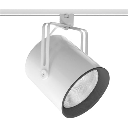 Juno Track Lighting T427B-WH Mini PAR Flat Back - Line Voltage 250W PAR38, Black Baffle, White Color