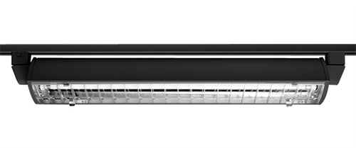 Juno Track Lighting T5T22BL (T5T 2FT BL) T5HO Close-to-Track Mount 2-Lamp Fluorescent Wall Washer 24W, Black Color