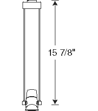 Juno Track Lighting T630-16-WH (T630 16IN WH) Trapezia - Low Voltage 50W MR16 with 16" drop extension, White Color