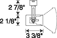 Juno Track Lighting T691WH (T691 WH) Mini Swivel with Slotted Yoke - Line Voltage White Color