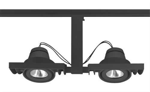 Juno Track Lighting T819BL Framed Duo-Enclosed Low Voltage 50W MR16, Black