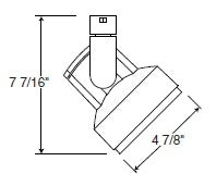 Juno Track Lighting T845Sl (T845 SL) Cylindra - Line Voltage 35-75W PAR30, Silver Color